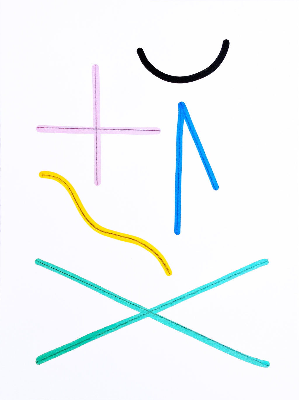 Drawing by Erin D. Garcia titled "5 Elements in 5 Colors, Black" - 2.