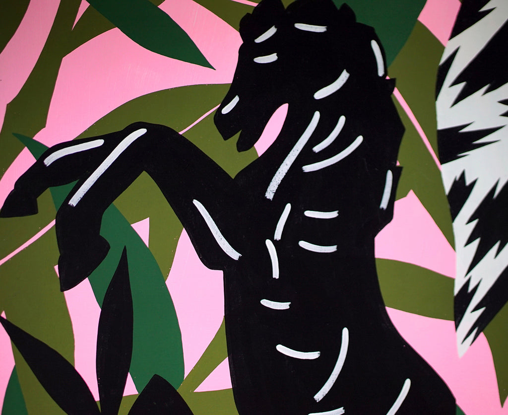Painting by Eddie Perrote titled "Black Stallion" - 4.