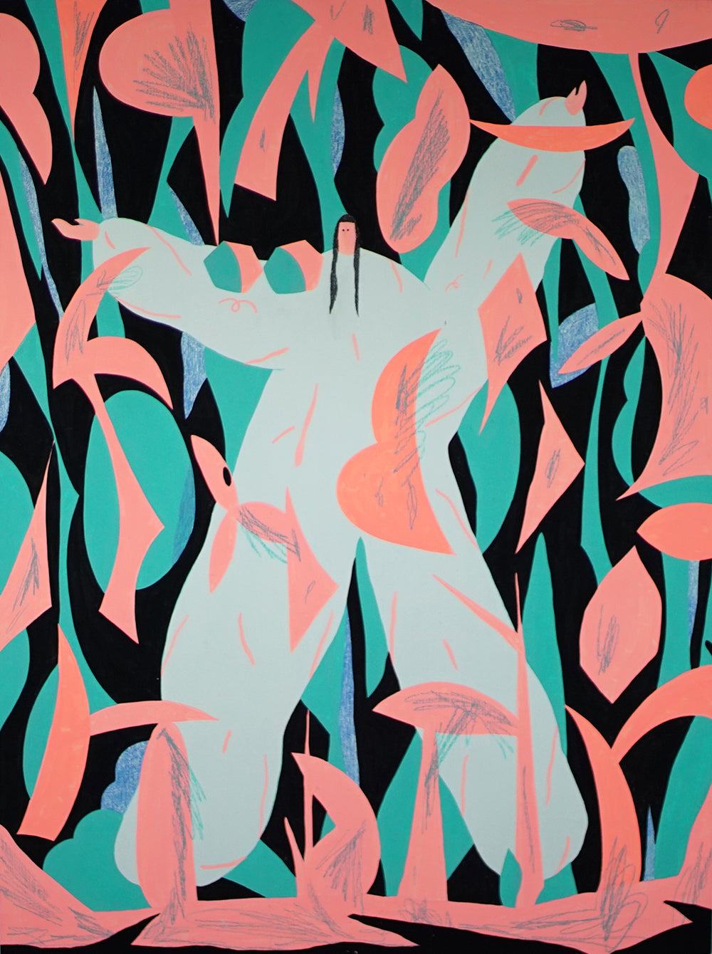 Mixed Media by Eddie Perrote titled "Jow" - 2.