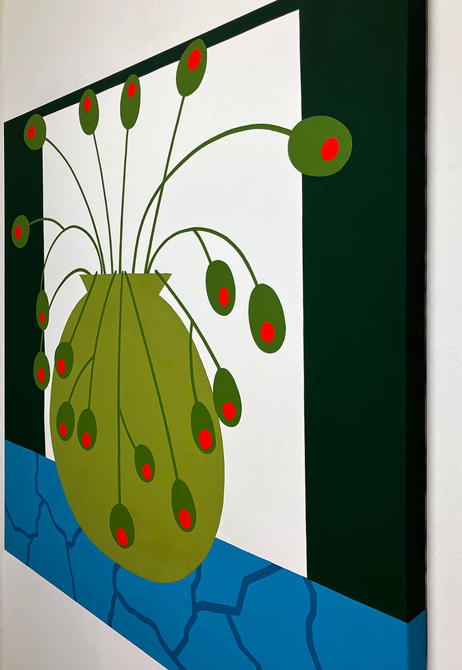 Painting by Eddie Perrote titled "Plant #1" - 4.