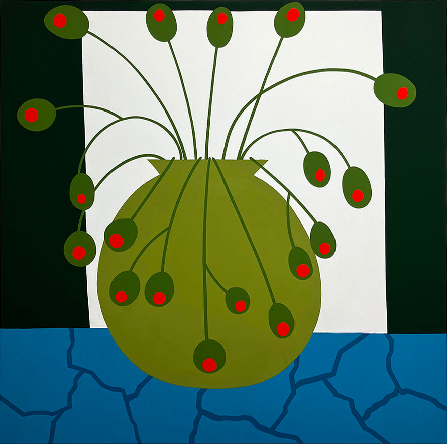 Painting by Eddie Perrote titled "Plant #1" - 2.