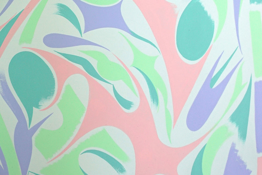 Painting by Eddie Perrote titled "Silver Rings" - 6.