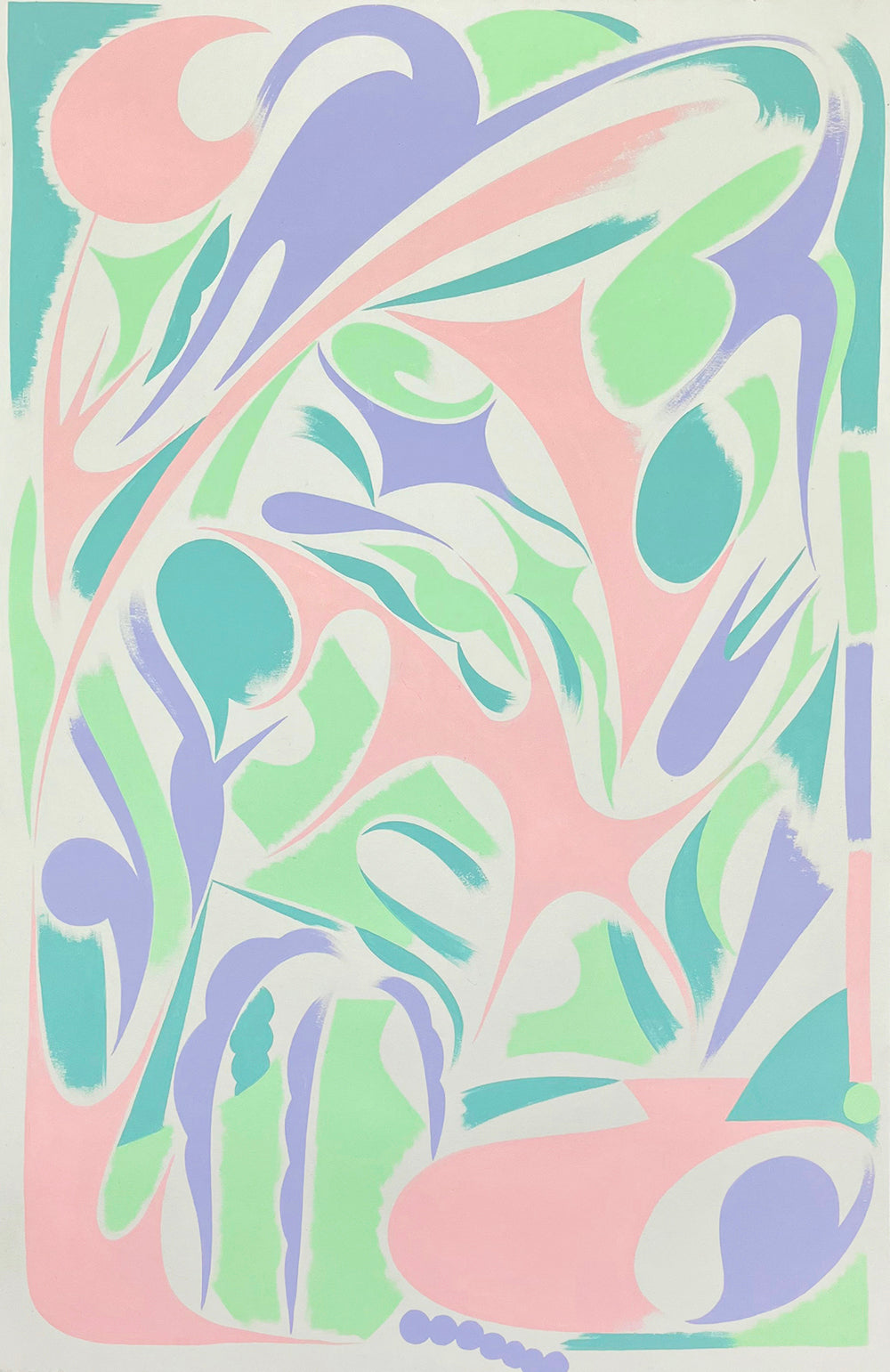 Painting by Eddie Perrote titled "Silver Rings" - 2.