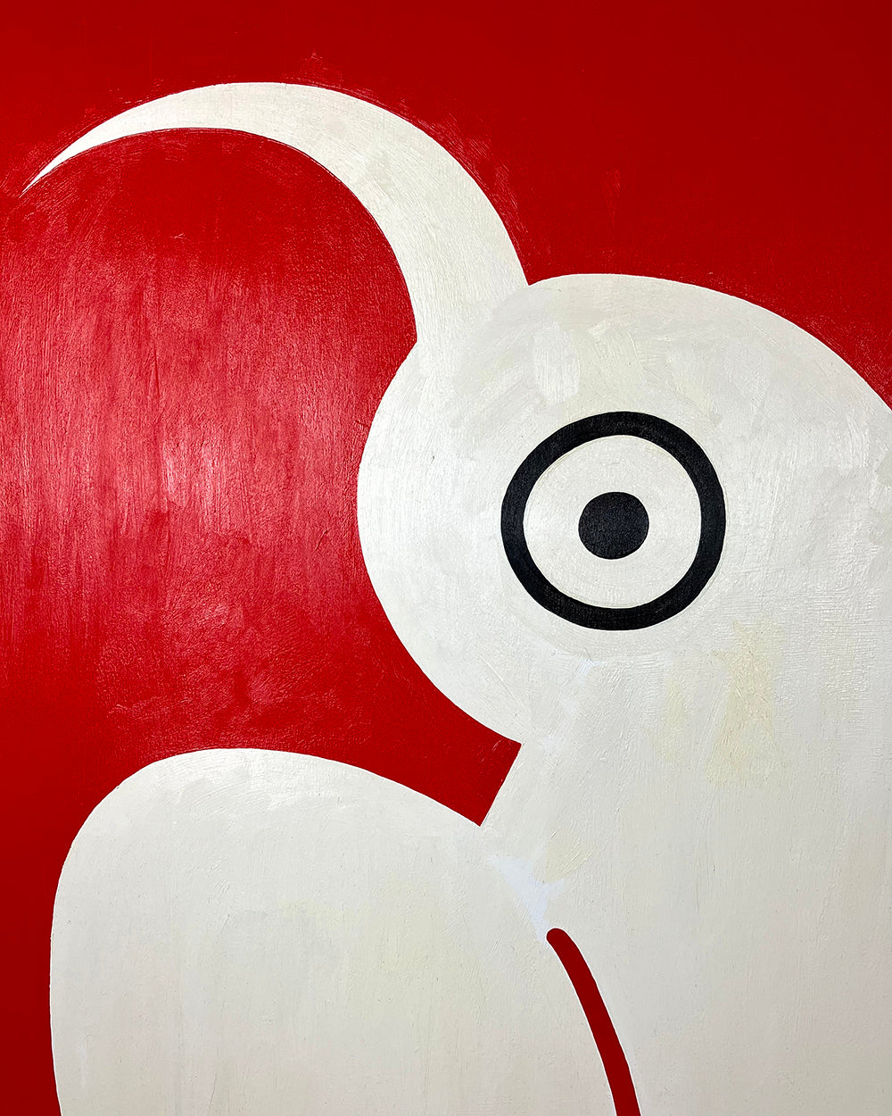 Painting by Eddie Perrote titled "White Bird" - 3.