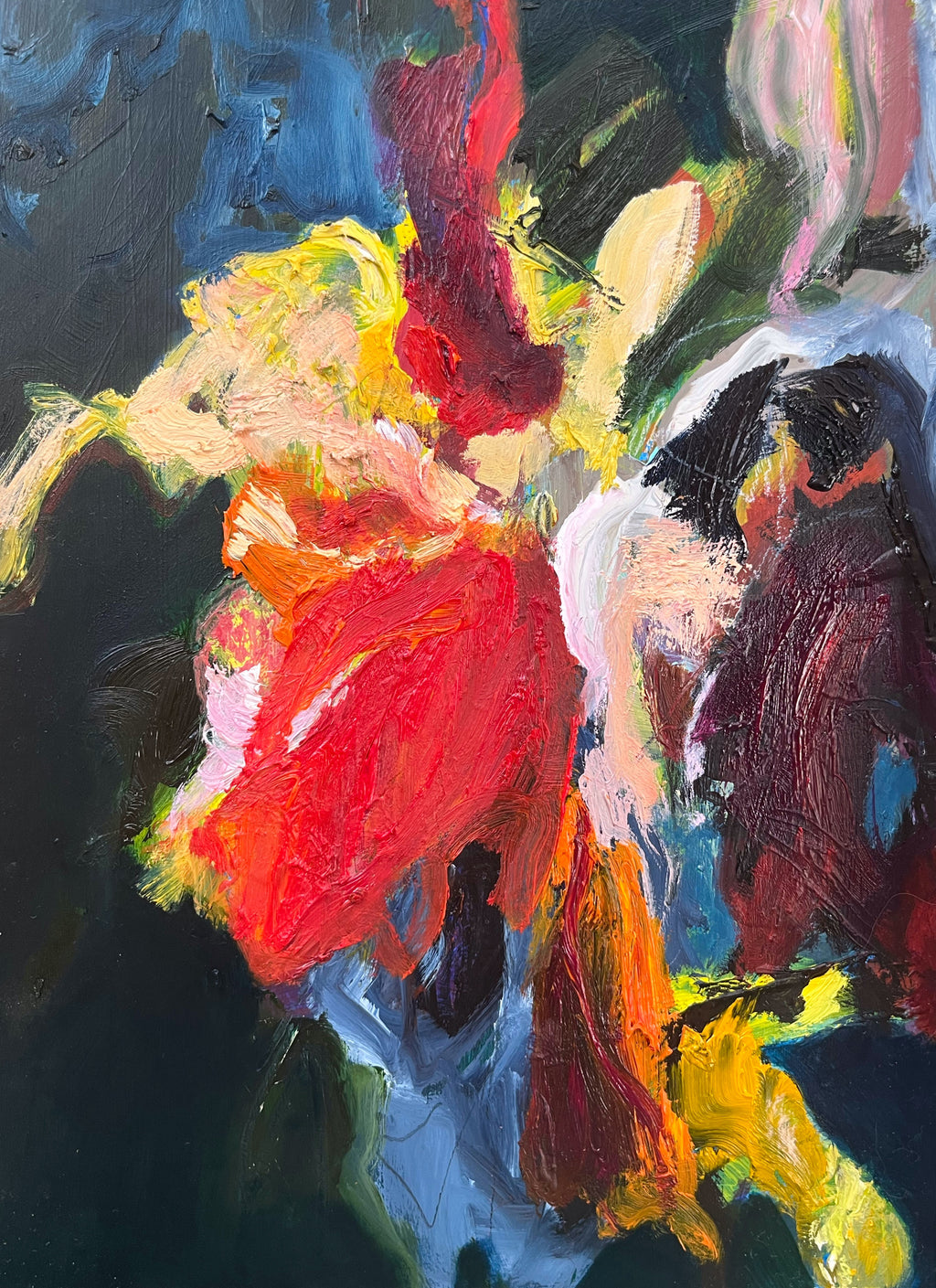 Painting by Elisa Gomez titled "Abstract Flora XIV" - 4.