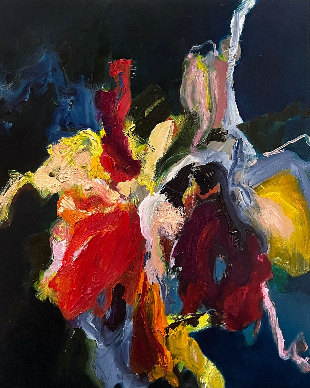 Painting by Elisa Gomez titled "Abstract Flora XIV" - 2.