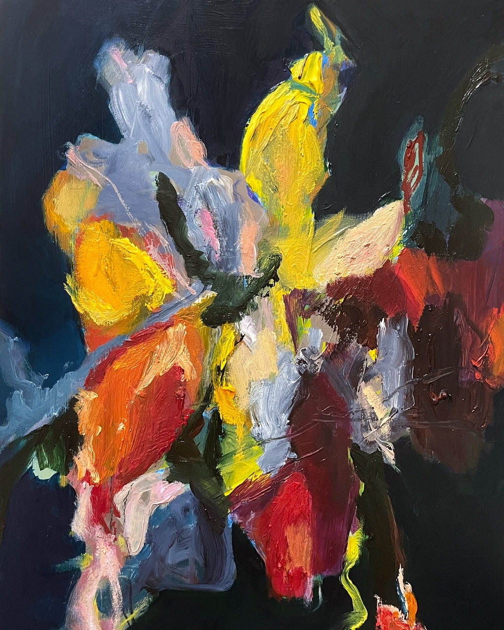 Painting by Elisa Gomez titled "Abstract Flora XV" - 2.