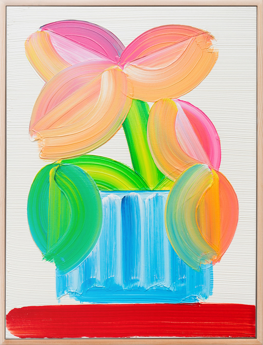 Painting by Erin D. Garcia titled "Texture Flower #1" - 2.