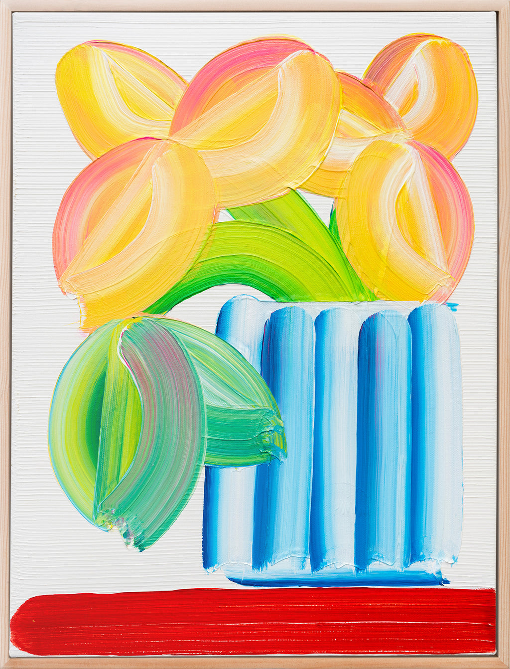 Painting by Erin D. Garcia titled "Texture Flower #2" - 2.