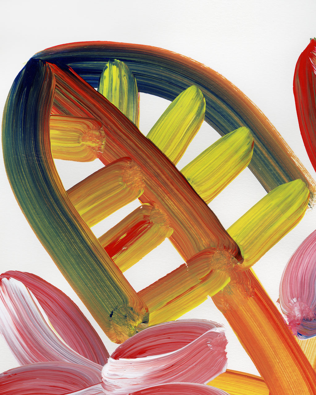 Painting by Erin D. Garcia titled "Wild-Flower #1" - 5.