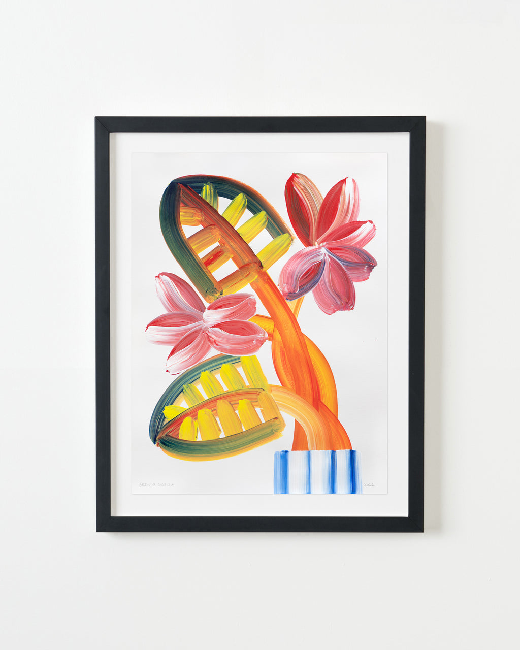 Painting by Erin D. Garcia titled "Wild-Flower #1" - 3.