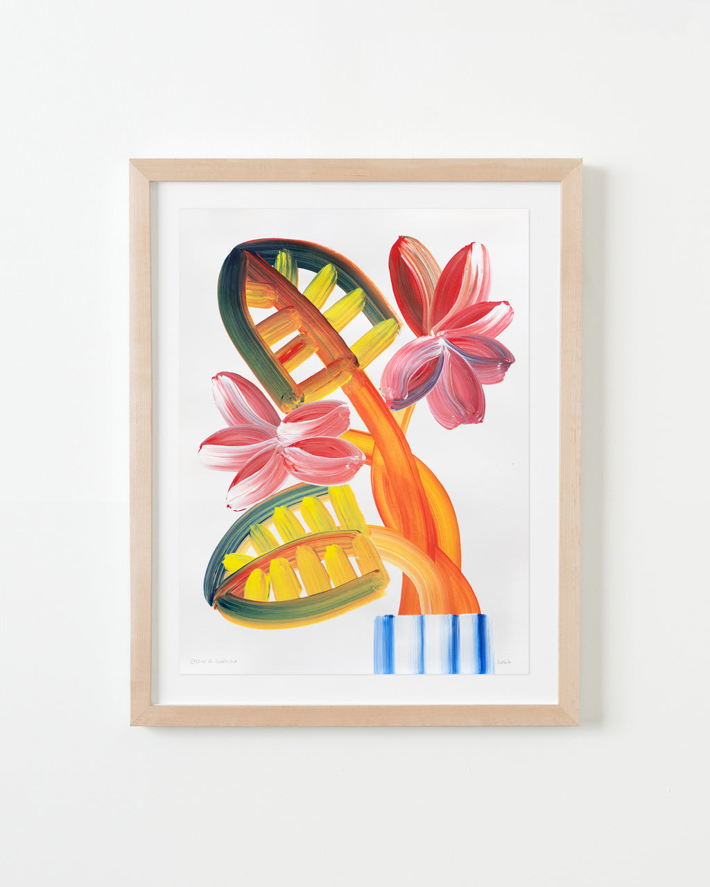 Painting by Erin D. Garcia titled "Wild-Flower #1" - 4.