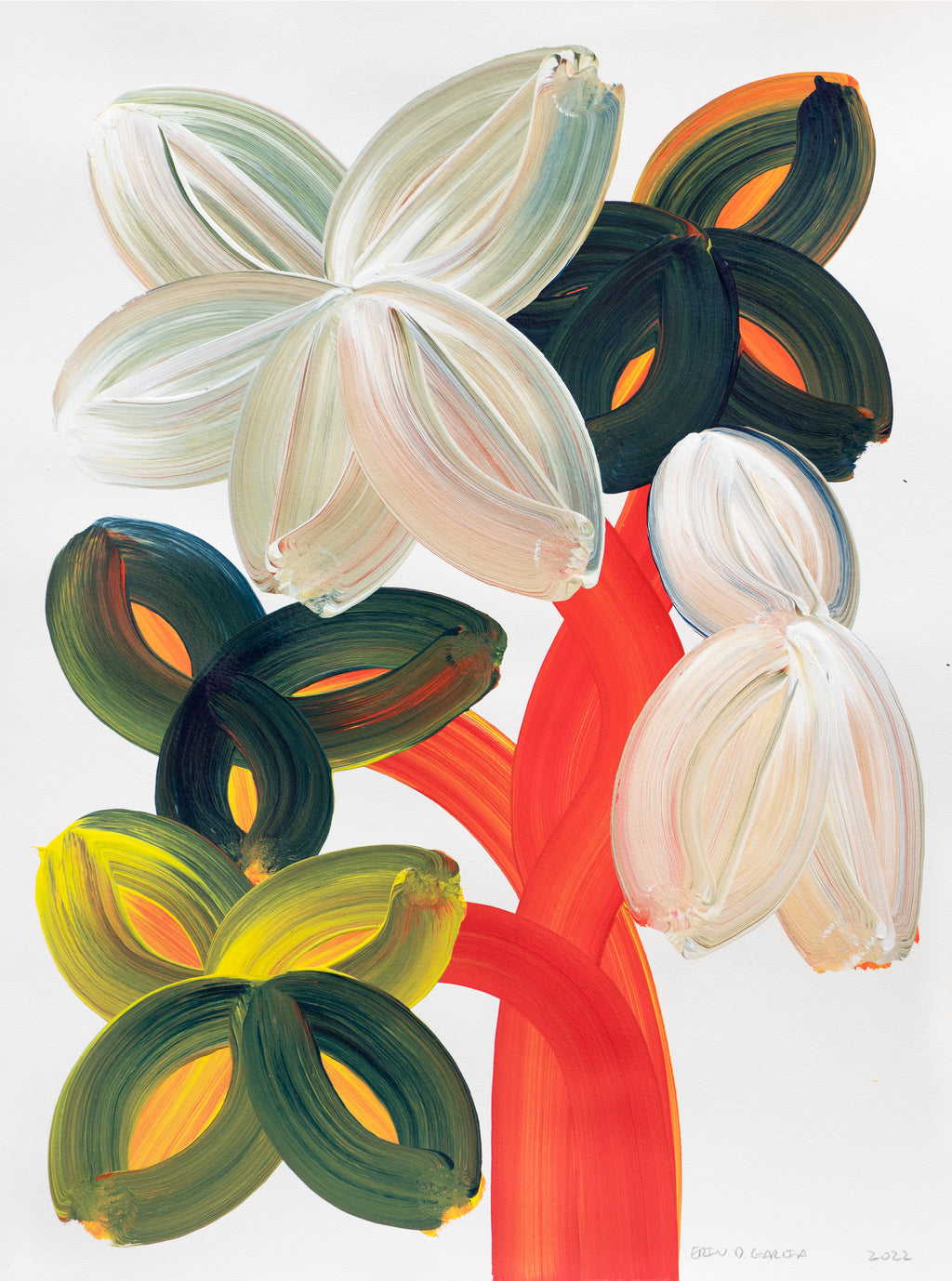 Painting by Erin D. Garcia titled "Wild-Flower #10" - 2.