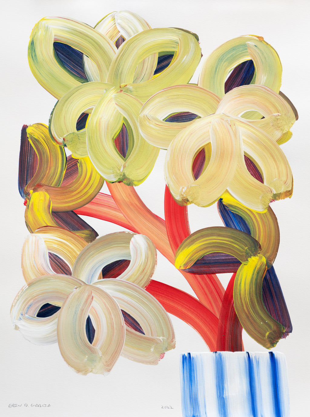 Painting by Erin D. Garcia titled "Wild-Flower #3" - 2.