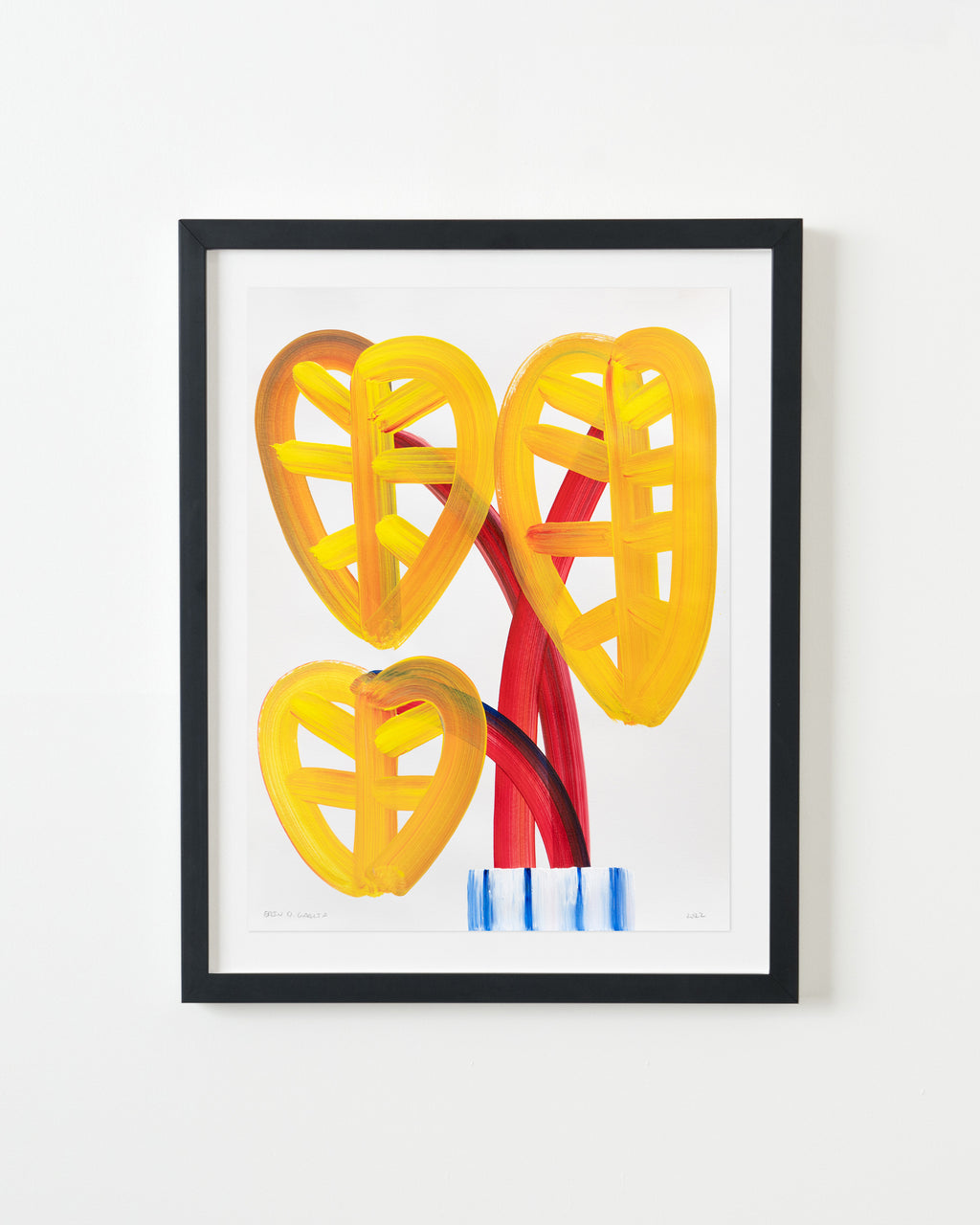 Painting by Erin D. Garcia titled "Wild-Flower #5" - 3.