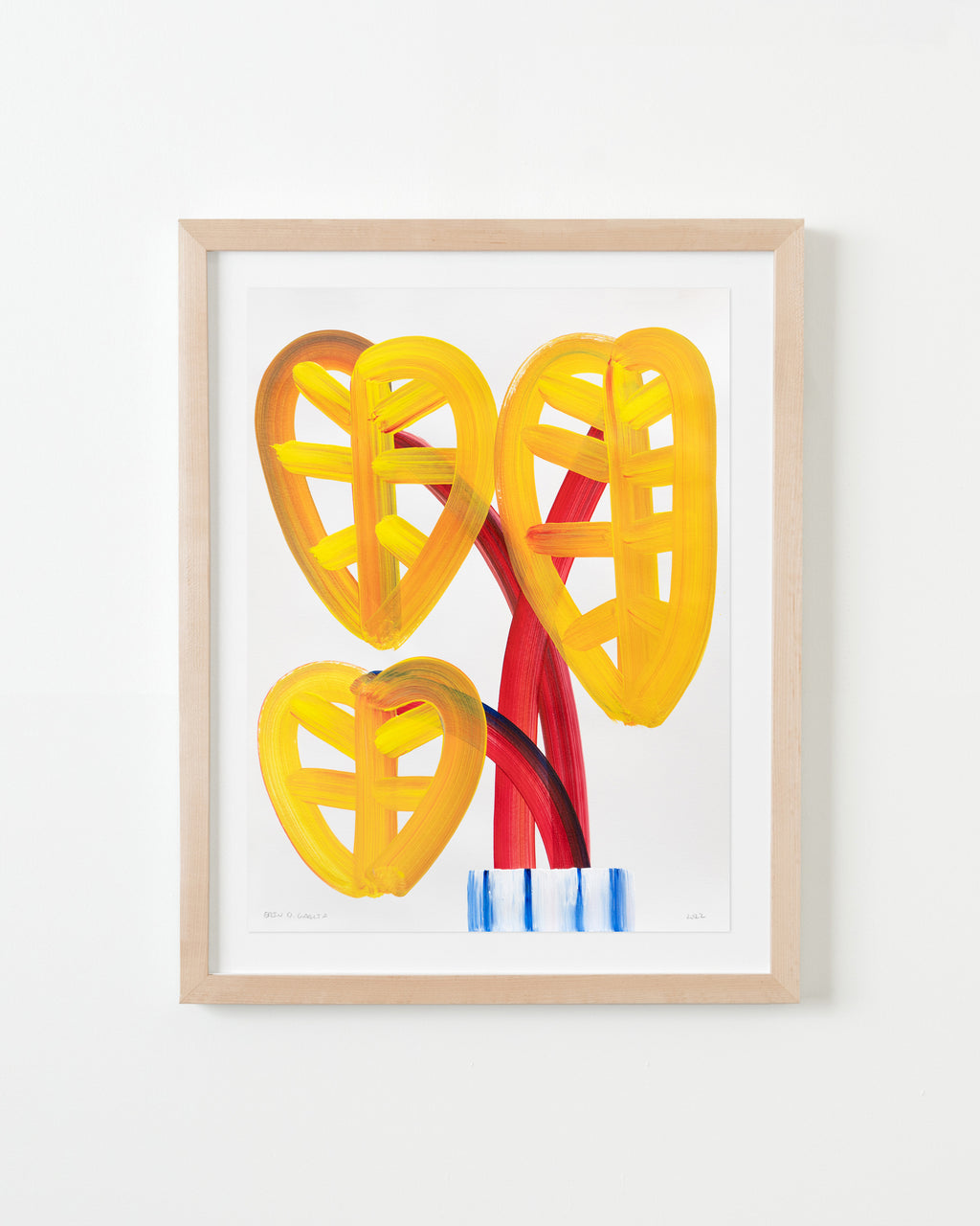 Painting by Erin D. Garcia titled "Wild-Flower #5" - 4.