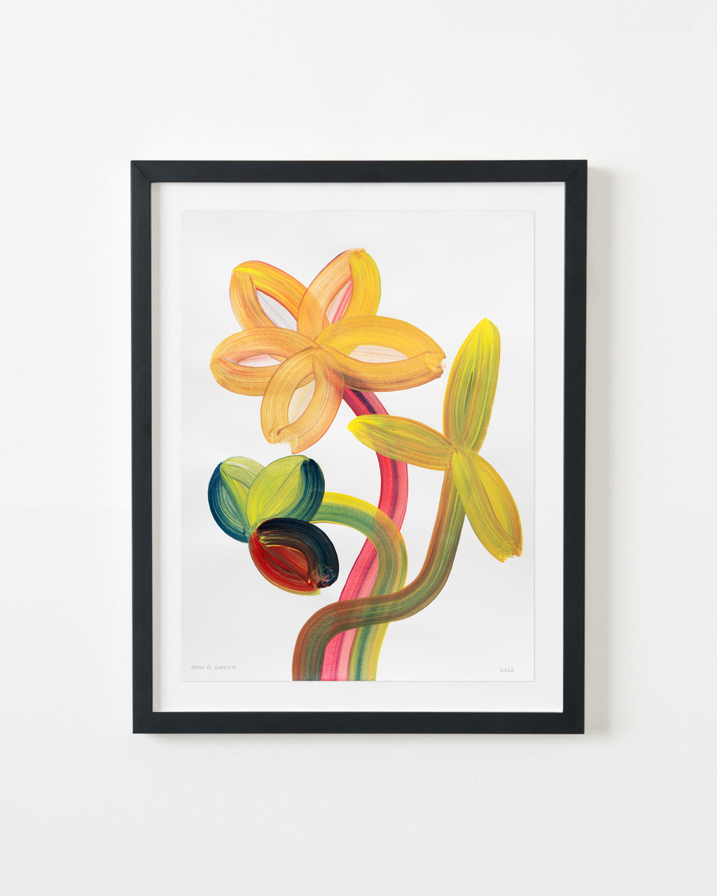 Painting by Erin D. Garcia titled "Wild-Flower #7" - 3.