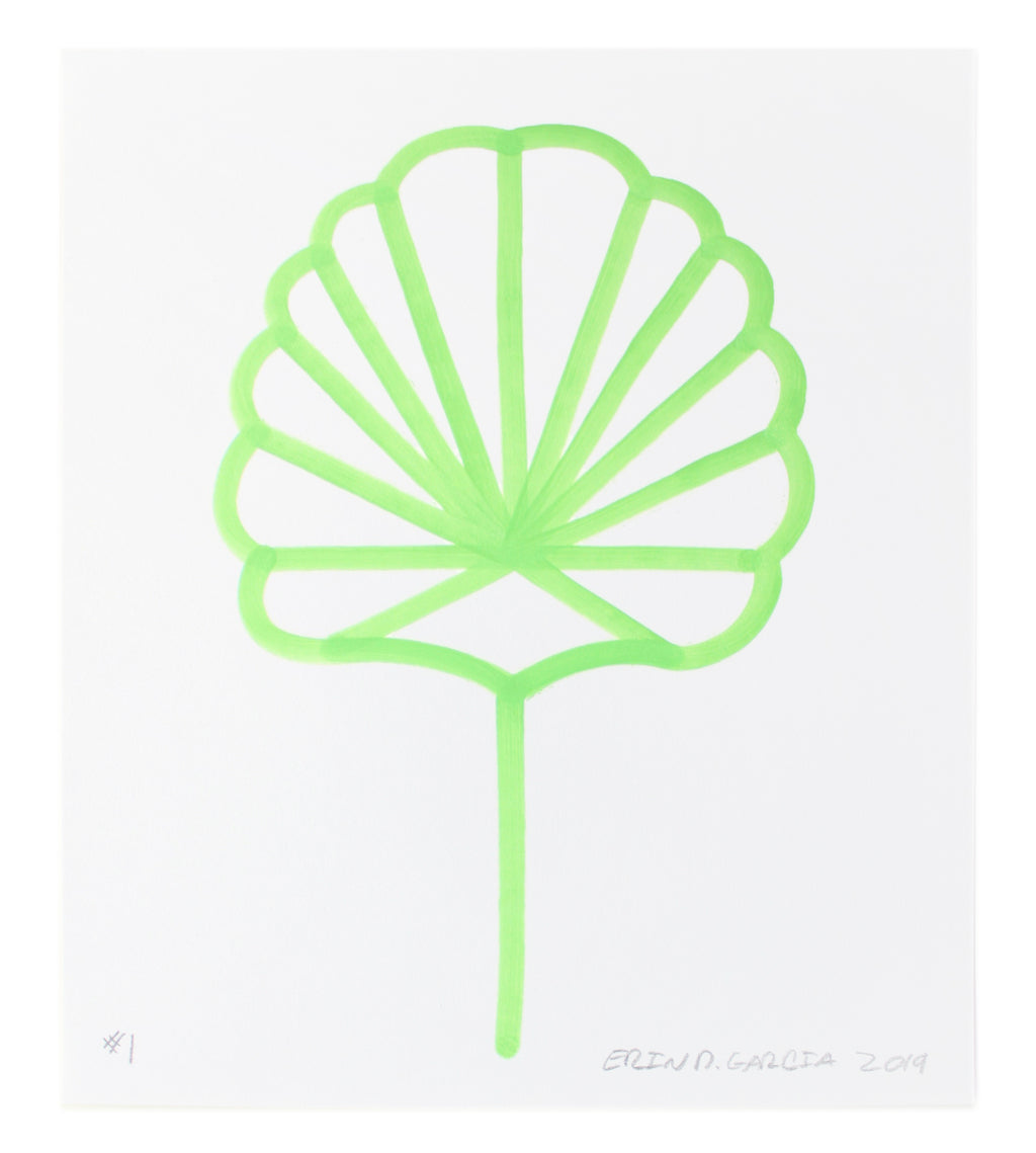 Drawing by Erin D. Garcia titled "Flower #1" - 2.