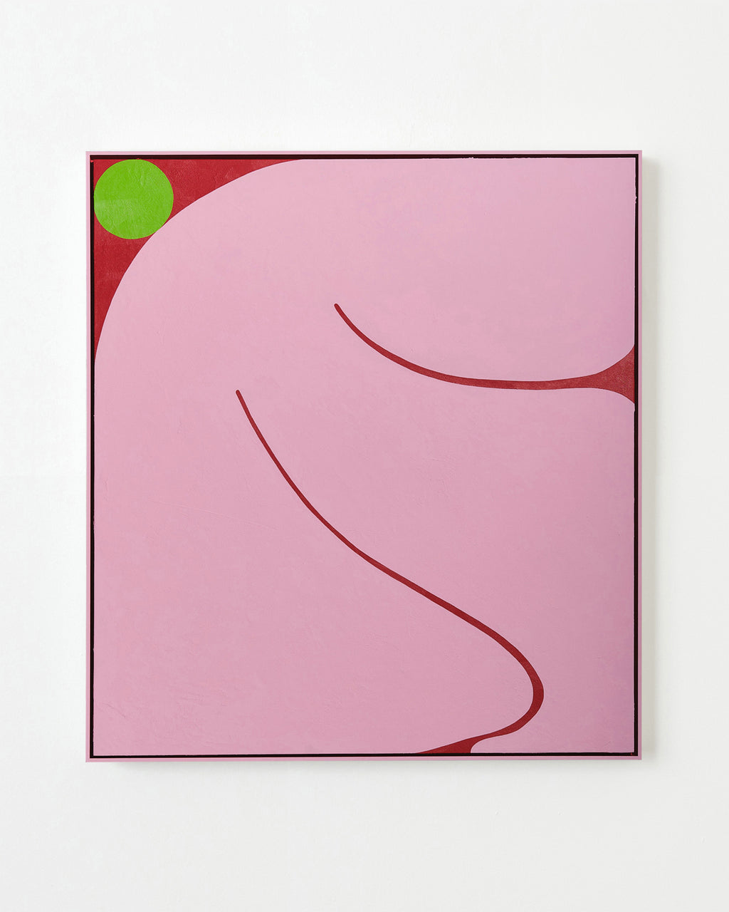 Painting by Evi O. titled "The Pink Bird Soars Across the Autumnal Sky" - 1.