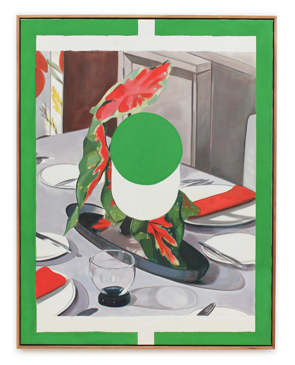 Painting by Bryce Anderson titled "Still Life on Green Ground" - 2.