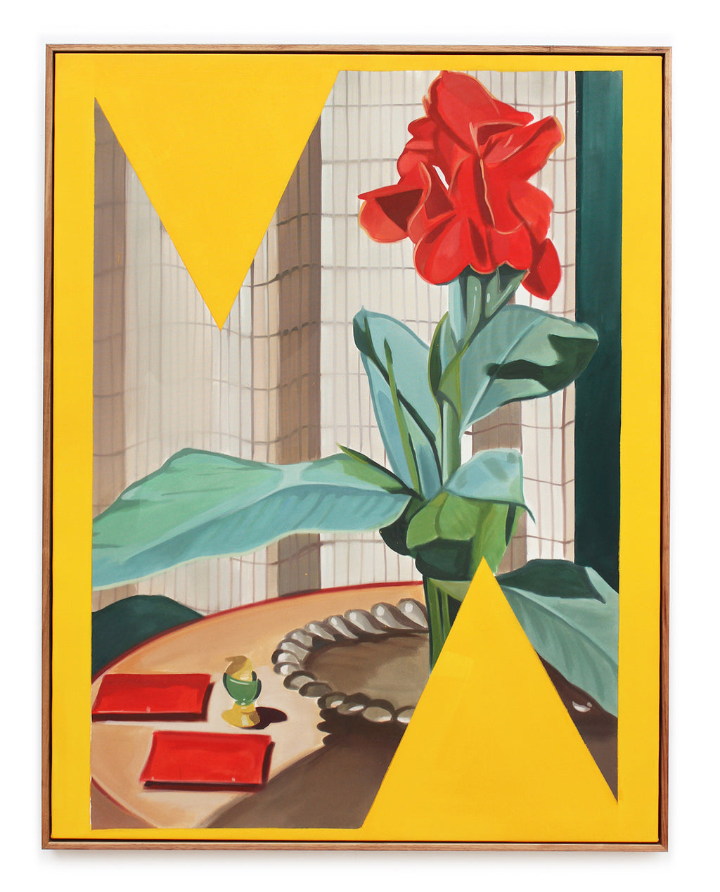 Painting by Bryce Anderson titled "Still Life on Yellow Ground" - 2.