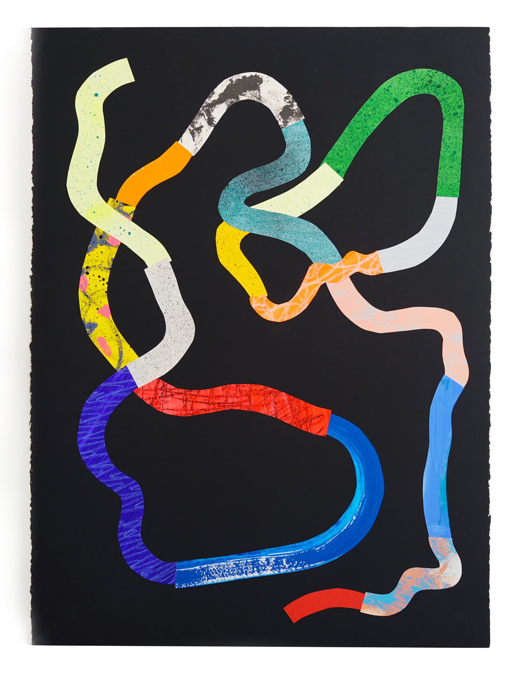 Mixed Media by Adam Frezza & Terri Chiao (CHIAOZZA) titled "Meander Collage No. 24" - 2.