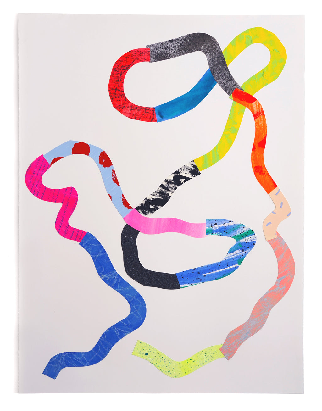 Mixed Media by Adam Frezza & Terri Chiao (CHIAOZZA) titled "Meander Collage No. 28" - 2.