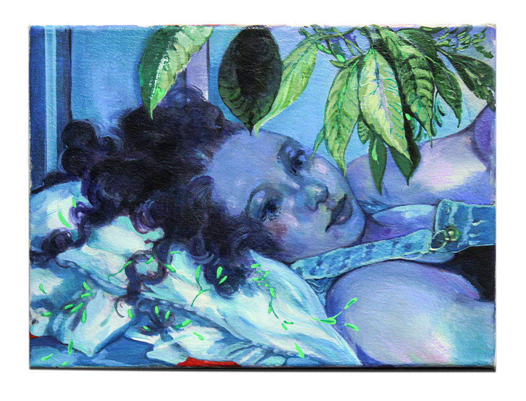 Painting by Nefertiti Jenkins titled "Leaf Shroud" - 2.
