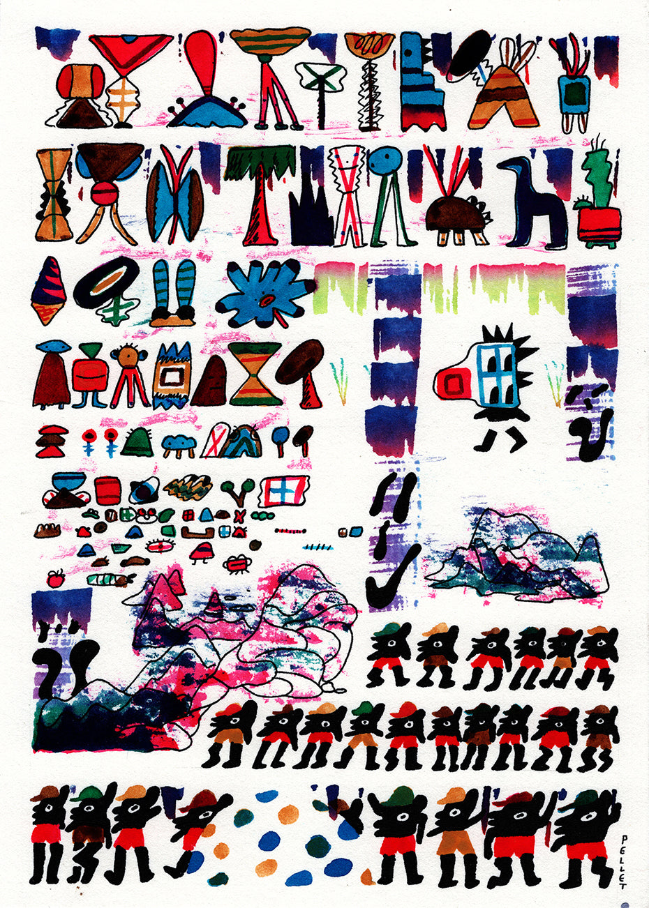 Painting by Kyle Pellet titled "Papua Nightlife" - 2.