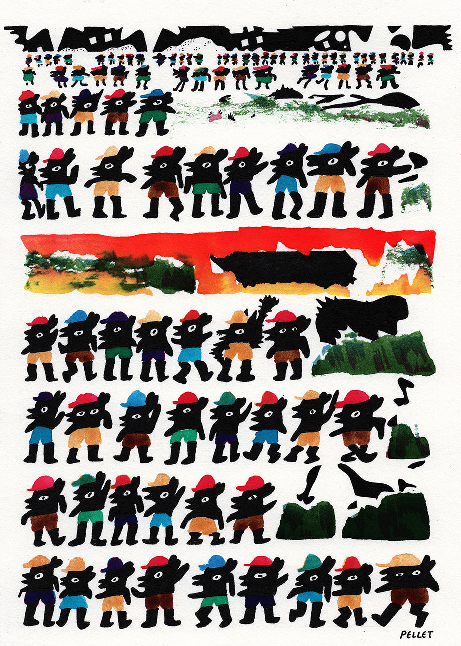 Painting by Kyle Pellet titled "Dramatized Metadata" - 2.