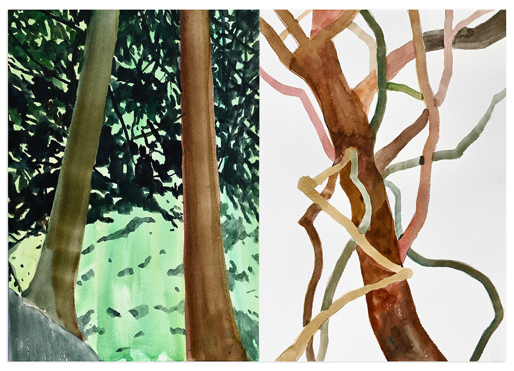 Painting by Una Ursprung titled "Three trees" - 2.
