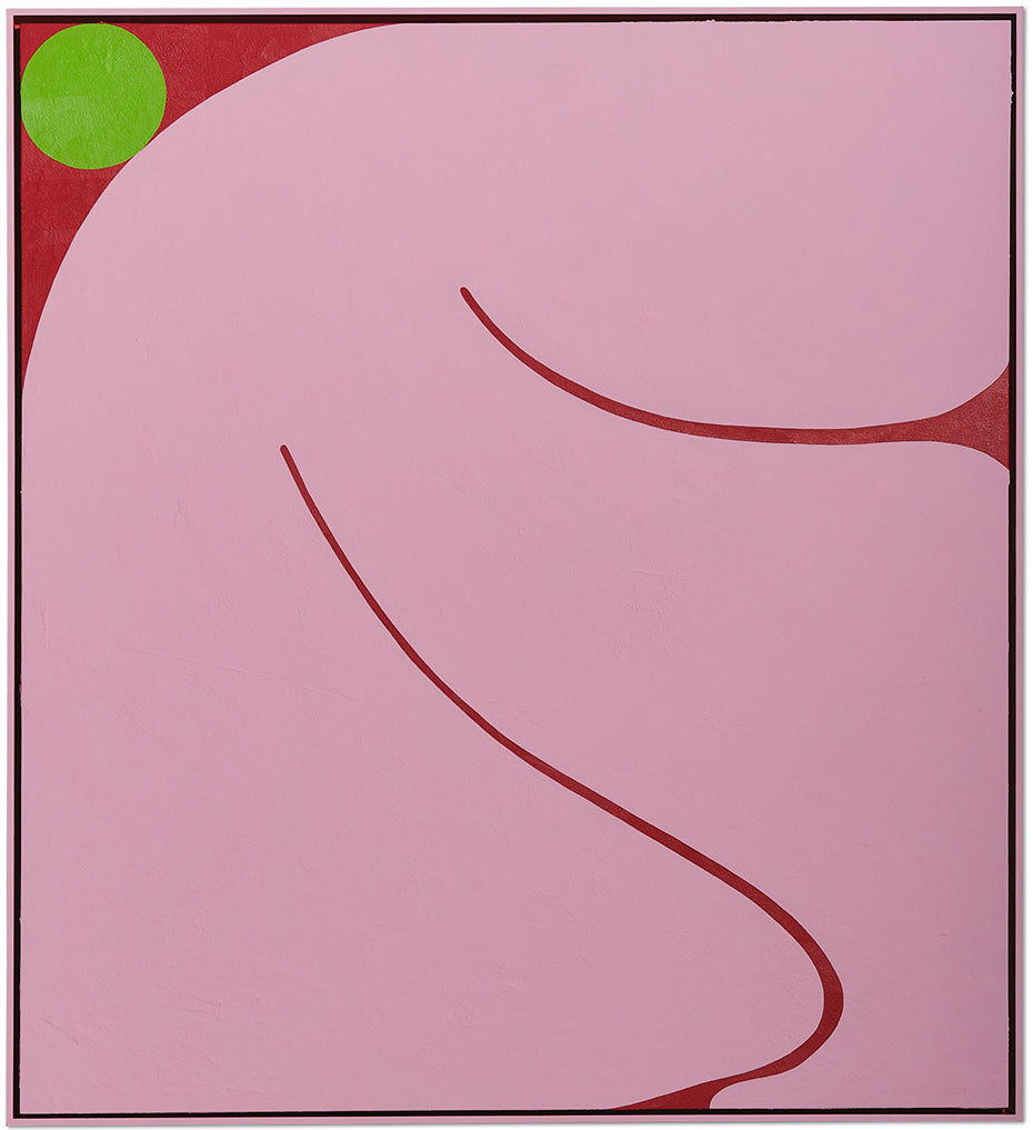 Painting by Evi O. titled "The Pink Bird Soars Across the Autumnal Sky" - 2.