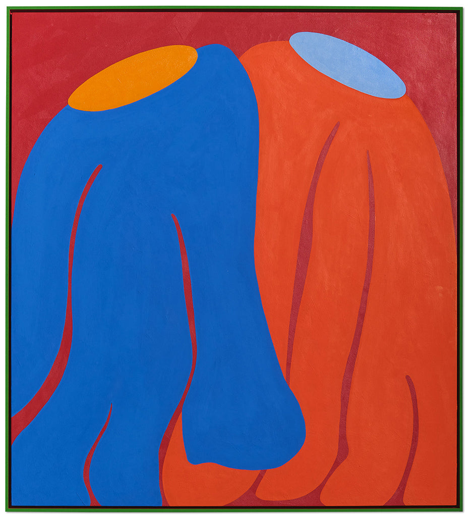 Painting by Evi O. titled "Two Frocks Frolicking to a Frivolous Fete" - 2.