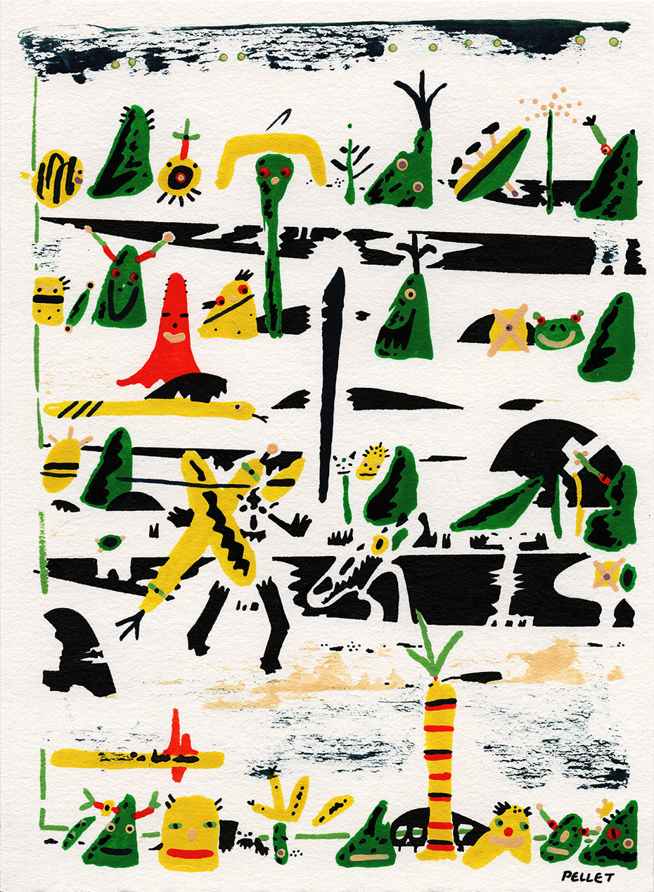 Painting by Kyle Pellet titled "Sideshow Wizards" - 2.