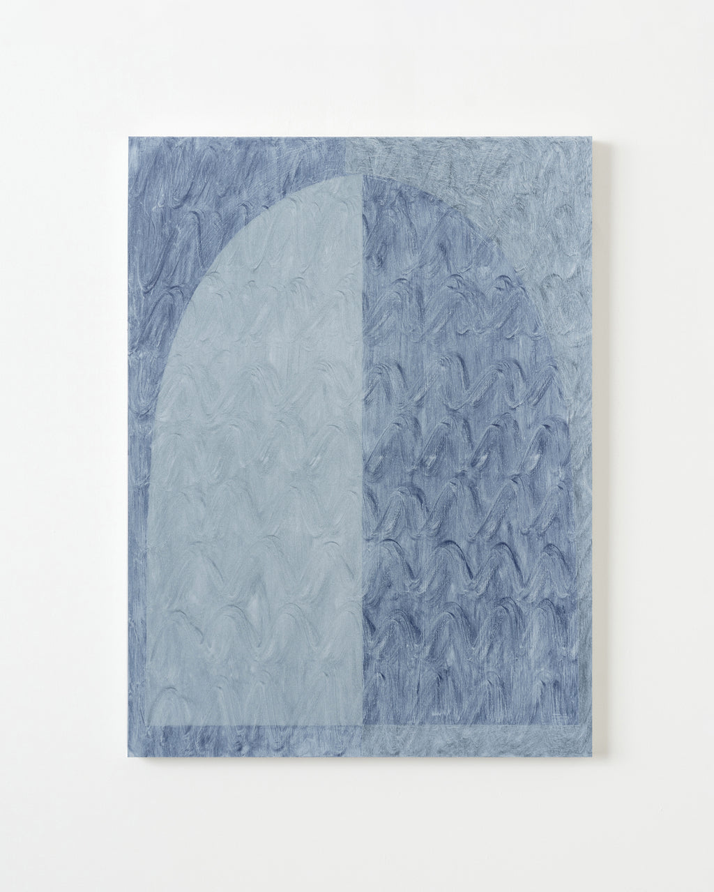 Painting by Aschely Vaughan Cone titled "Blue Arch in Squiggle Fog" - 1.