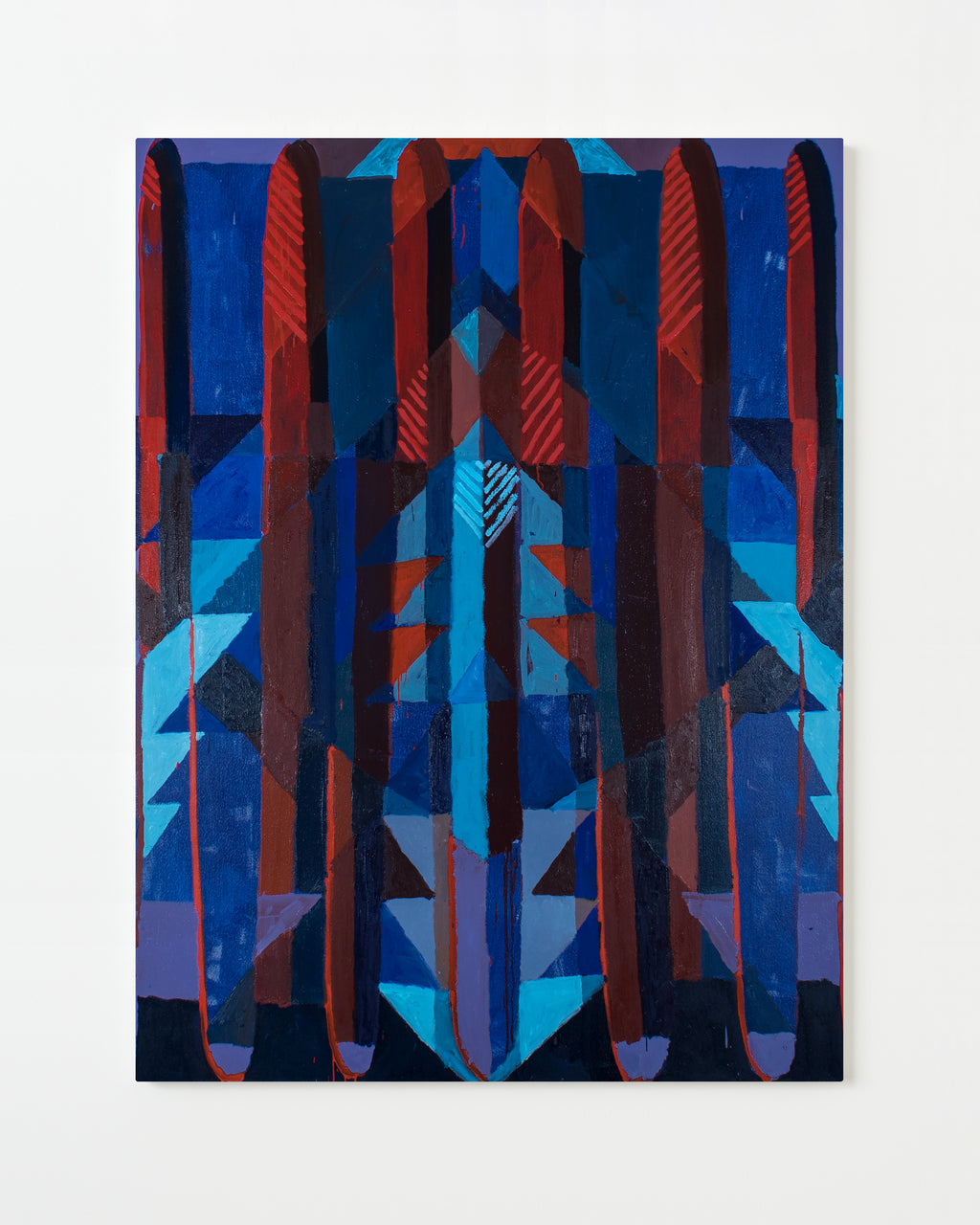 Painting by Aschely Vaughan Cone titled "Diamond Stripes Escalator" - 1.