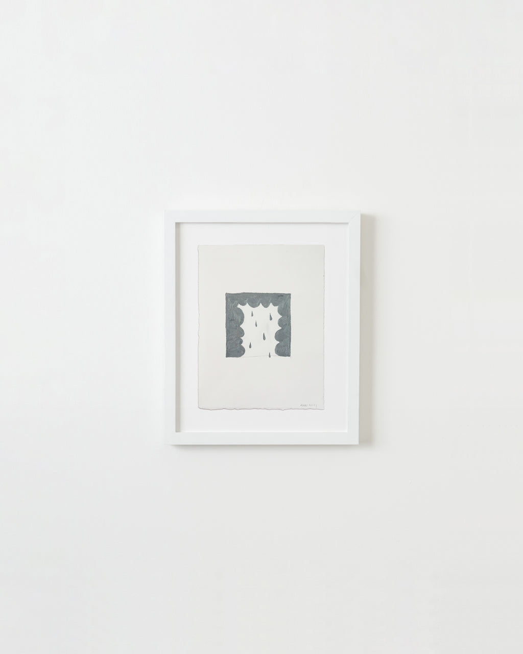 Drawing by Hyun Jung Ahn titled "We Are The Weather_Silver Rain" - 1.