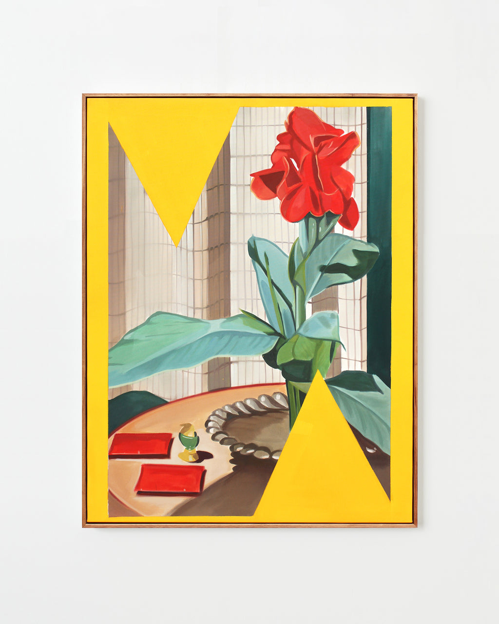 Painting by Bryce Anderson titled "Still Life on Yellow Ground" - 1.