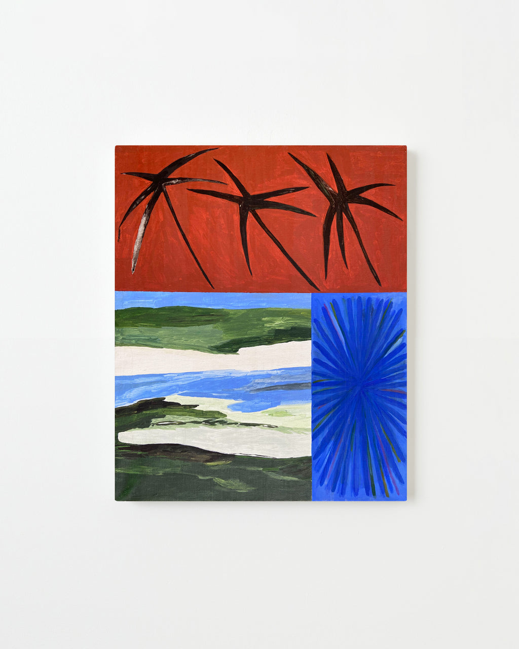 Painting by Alma Charry titled "sans titre (spikes)" - 1.