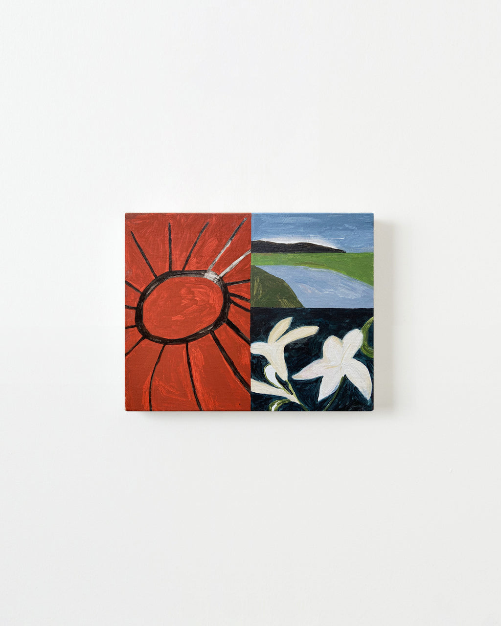 Painting by Alma Charry titled "route+lys+signe" - 1.