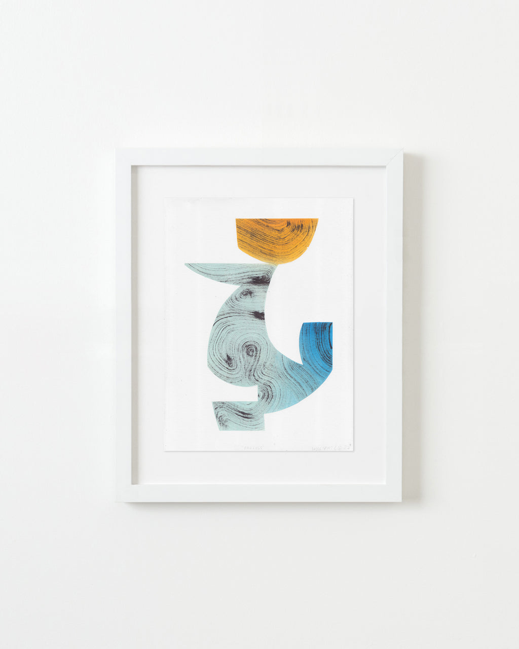 Drawing by William Luz titled "Eggless" - 1.