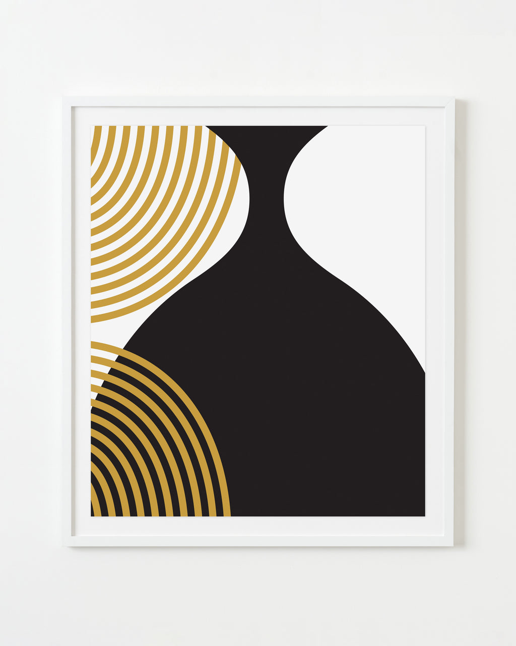 Print by Lisa Hunt titled "Cross Sections: Untitled 7 (black and gold)" - 1.