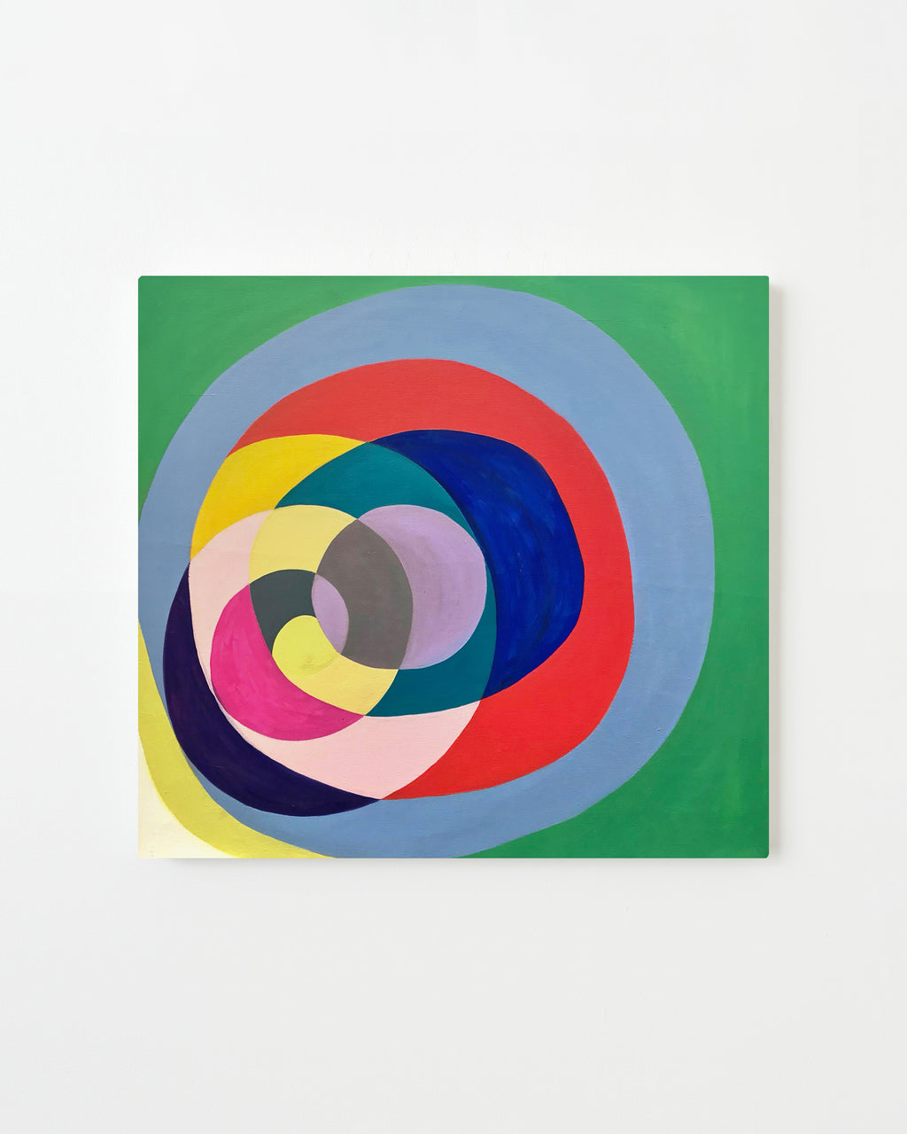 Painting by Jackie Meier titled "Circled Circles" - 1.