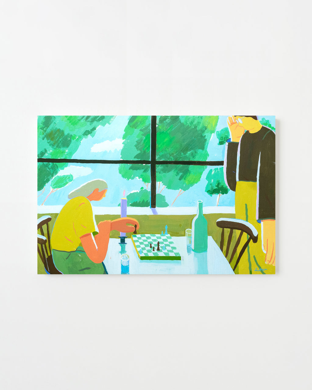 Painting by Jackson Joyce titled "End Games & Absinthe" - 1.