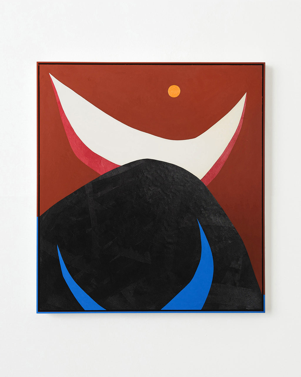 Painting by Evi O. titled "The Bull Eyes the Sun" - 3.