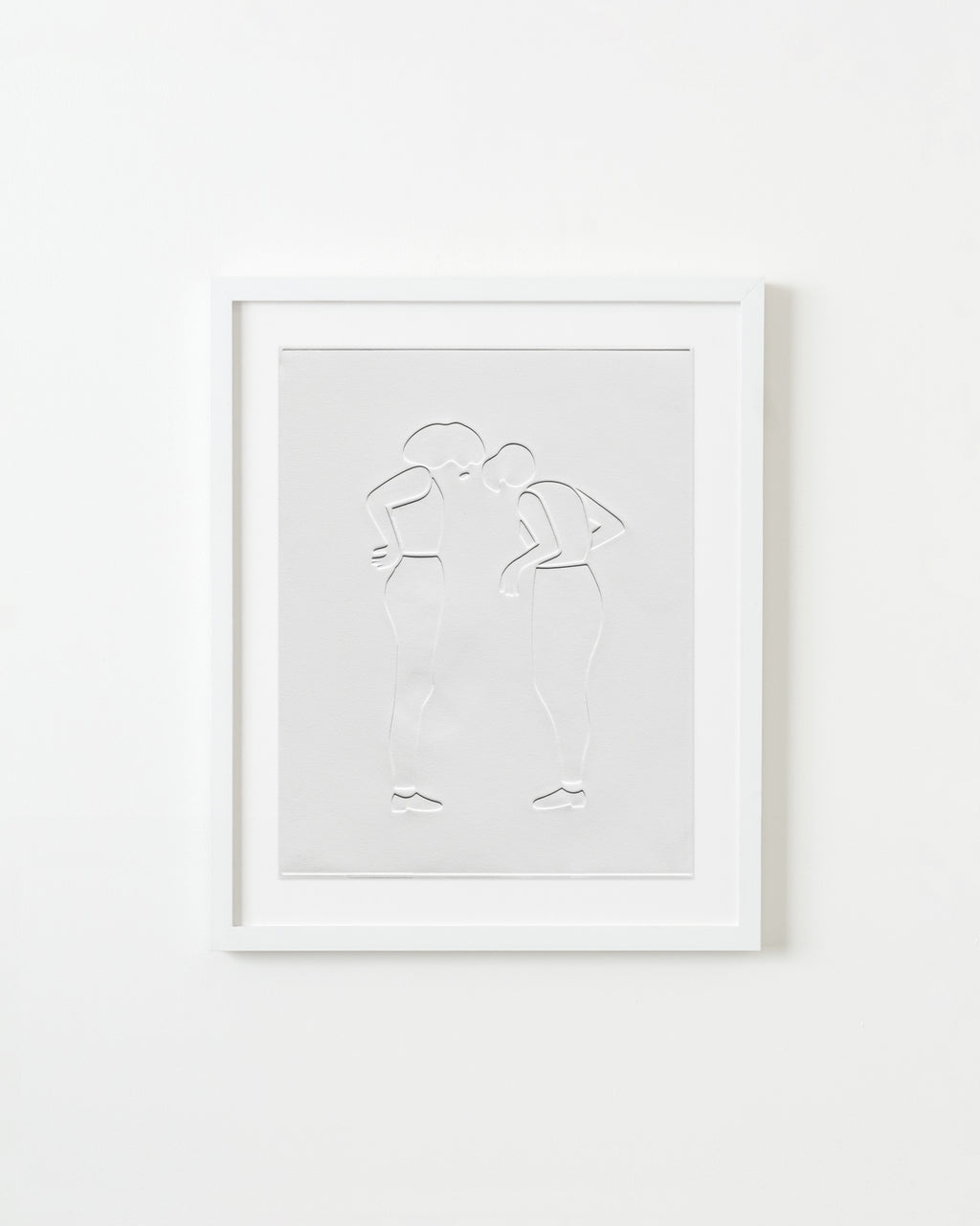 Print by Dana Bell titled "Heads Together Look Down" - 1.