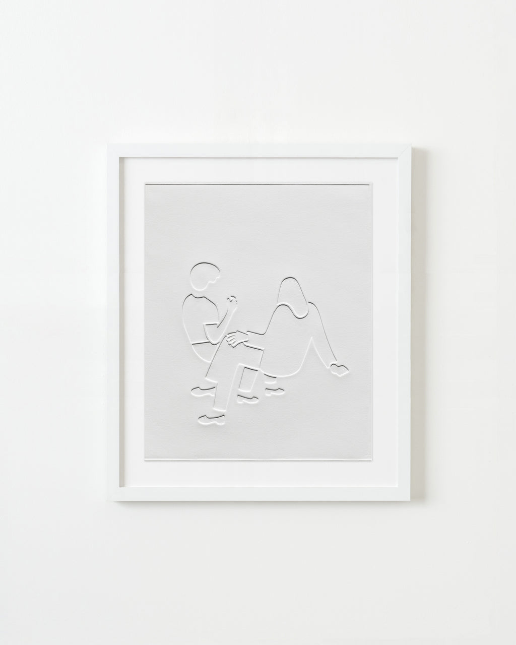 Print by Dana Bell titled "Two Seated Face Away" - 1.