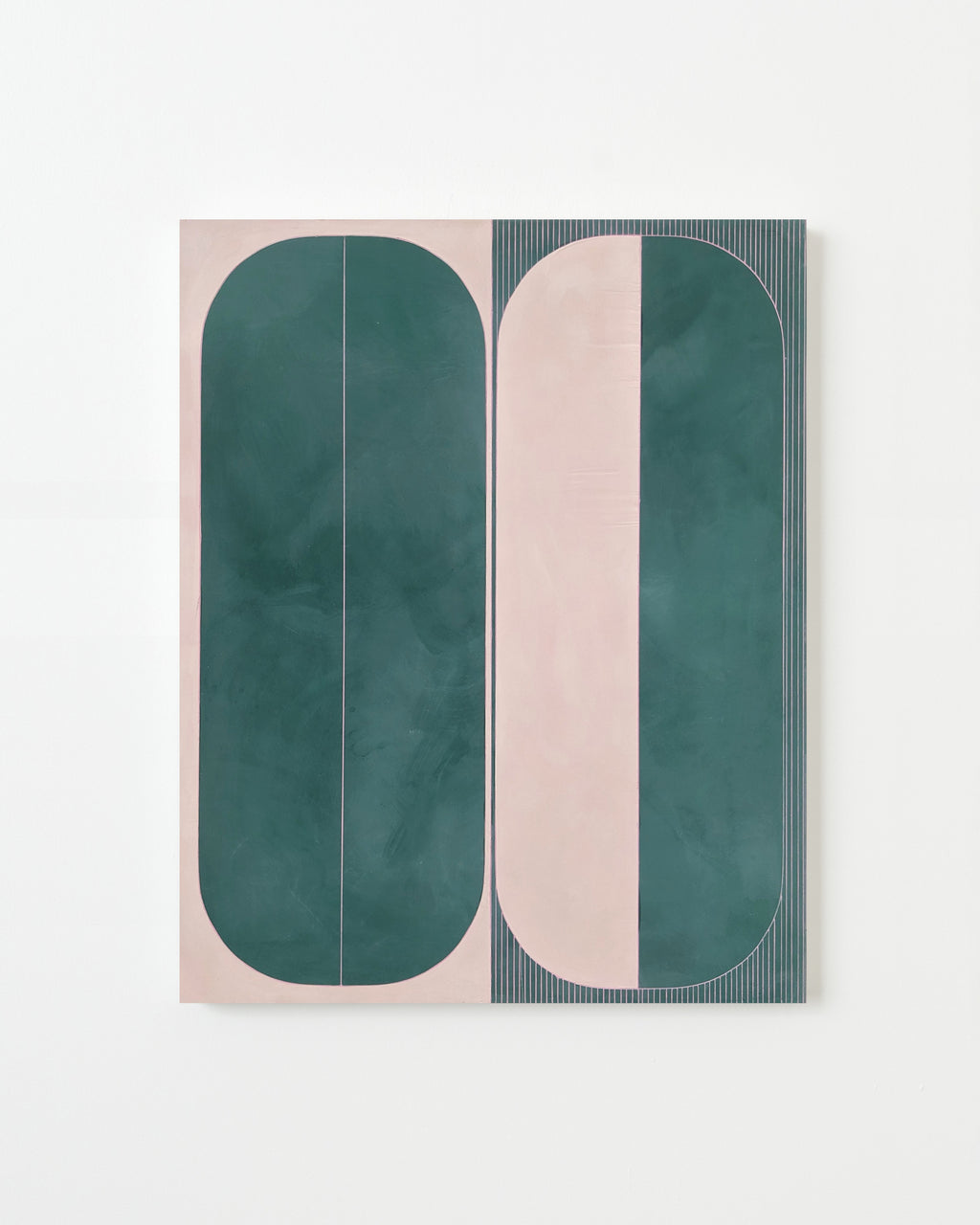 Painting by Arielle Zamora titled "Green Split" - 1.