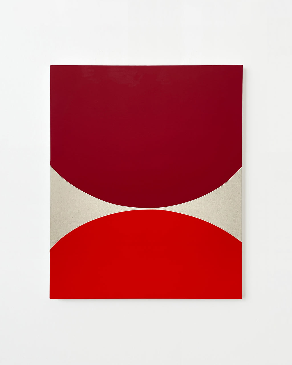 Painting by Hyun Jung Ahn titled "Rendezvous_Crimson #04" - 1.