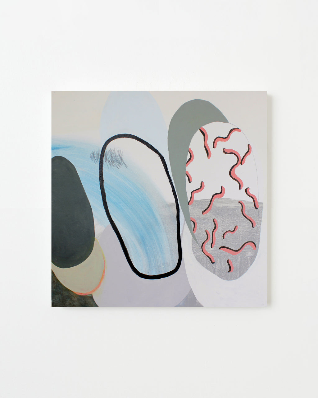 Painting by Aliza Cohen titled "I Dreamt There Were Snakes Inside Shapes" - 1.
